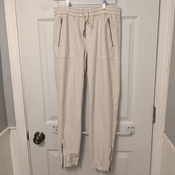 Athleta "Farallon" Joggers W/ Ankle Zipper in Putty Size 4 UPF 50+ - Picture 4 of 8